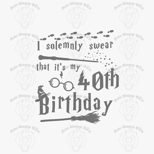 Harry Potter 40th Birthday SVG File Download