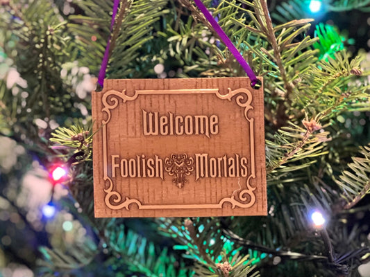 3D Engraved Haunted Mansion Sign Ornament