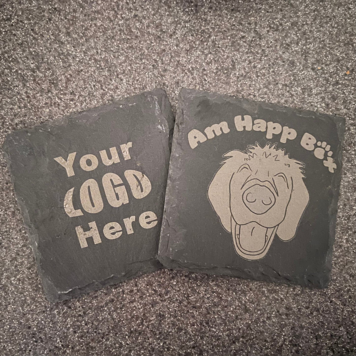 Individual Customizable Slate Coasters with your logo